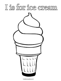 ice cream Drawing to Color