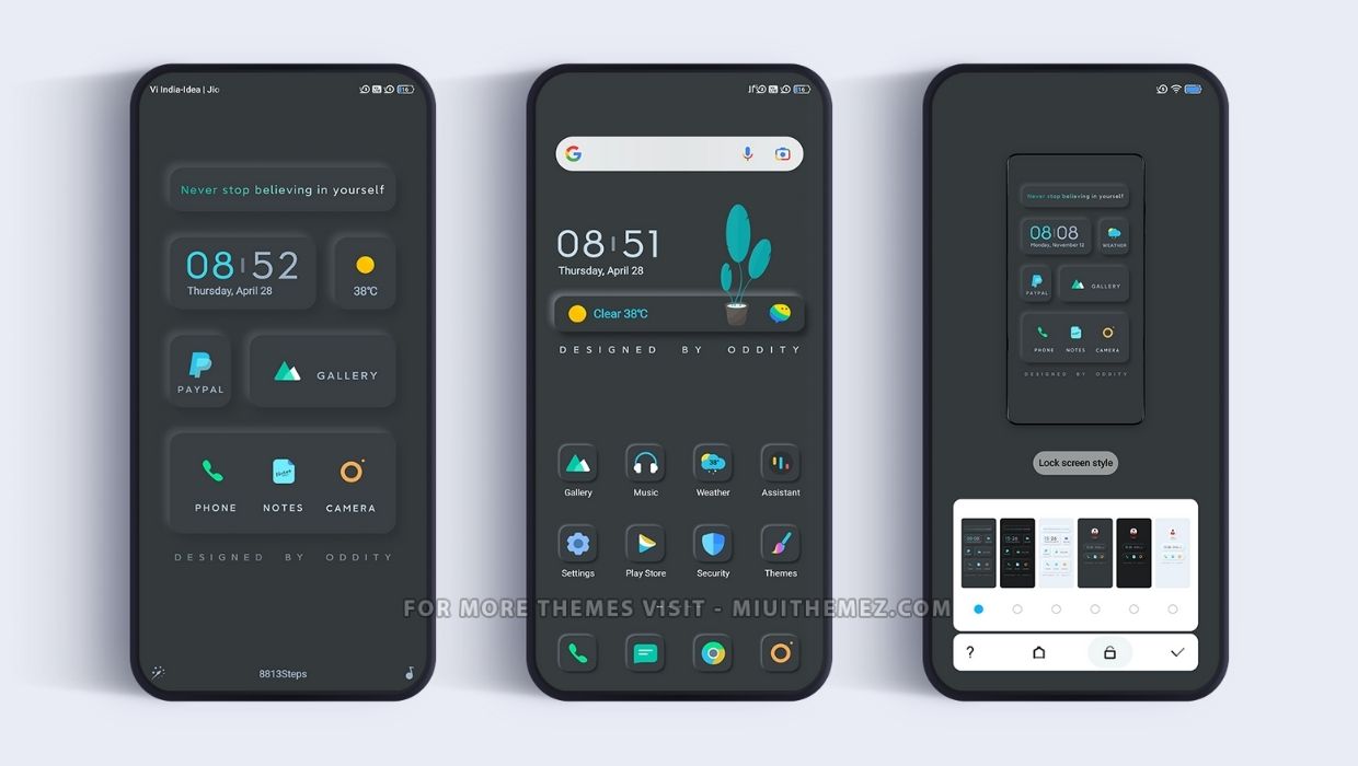 Black as Carbon MIUI Theme