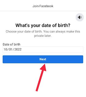 Select fake date of birth