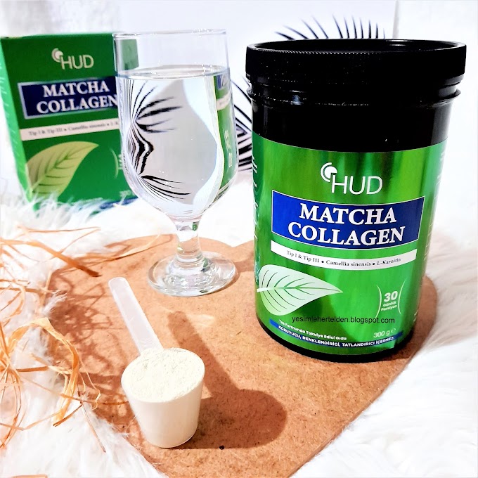 Hud Matcha Collagen ( Tip I ve Tip III ) ve Yeşil Çay Ekstresi