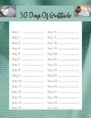10 Free Gratitude List Sheets - 30 Days Of Gratitude - Printable - Fabric Texture Themed