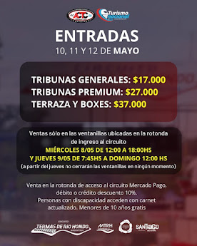 VENTA DE ENTRADAS TERMAS DE RIO HONDO