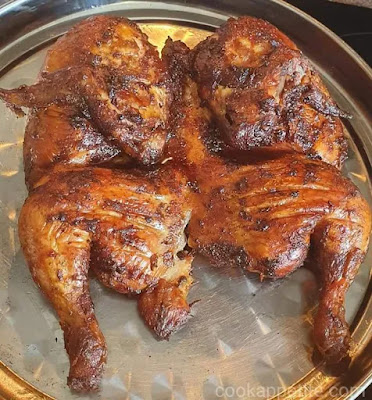 Tender whole smoked chicken made on a smoker is the best recipe for a weeknight dinner.   The chicken is marinated in seasoning then smoked low and slow.