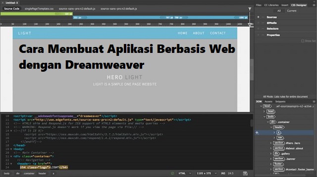 Cara Membuat Aplikasi Berbasis Web dengan Dreamweaver