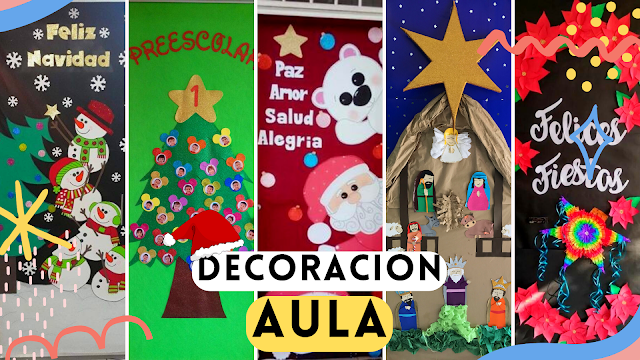 DECORACIONES DE PUERTAS PARA ESCUELAS (NAVIDAD)