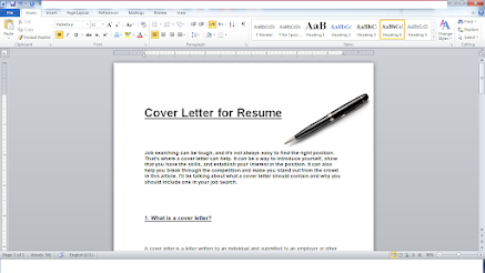 Cover Letter For Resume