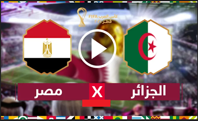 شاهد بث مباشر مباراة مصر و الجزائر بطولة كأس العرب دور المجموعات 2021