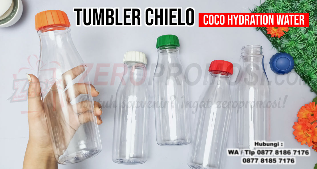 COCO Hydration Water Bottle, Bottle Plastik Coco Hydration Water Bottle, Barang Promosi Drinkware CHIELO Coco sports bottle