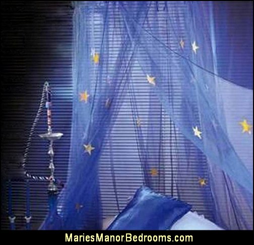moon Stars bedroom decor stars Mosquito Net stars Princess Bed Canopy bed canopy