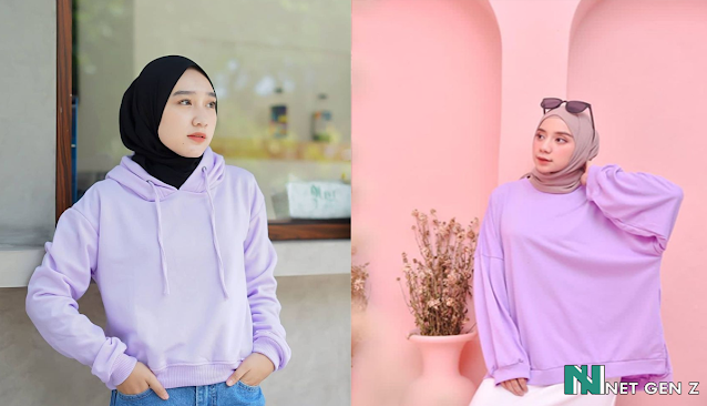 Oversize sweater lilac color