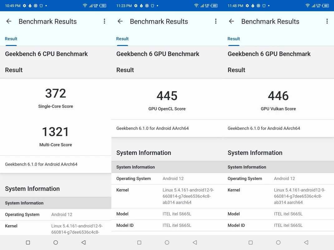 Benchmark Itel S23