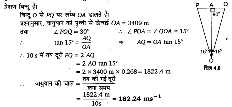 NCERT Solutions Class 11 भौतिकी विज्ञान Chapter-4 (समतल में गति)