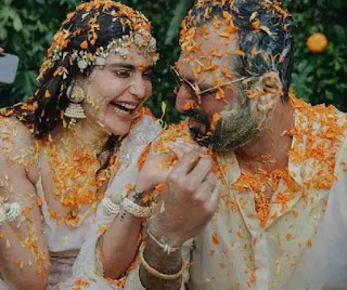 The wedding rituals of Karishma Tanna started, the heroine wearing white sharara-flower ornaments turned yellow with turmeric.