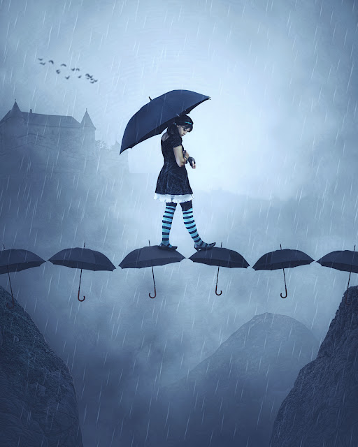 Umbrella Bridge Photo Manipulation Photoshop Tutorial