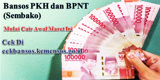 Bansos PKH dan BPNT (Sembako) Mulai Cair Awal Maret Ini, Cek Di Cekbansos.kemensos.go.id, PKH, BPNT, Sembako, PBI JKN, Cekbansos.kemensos.go.id