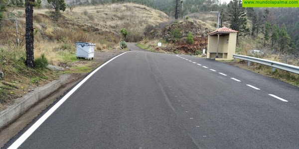 El Cabildo concluye la repavimentación de la carretera entre Las Tricias y Santo Domingo