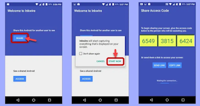 Android screen sharing apps with other Android devices