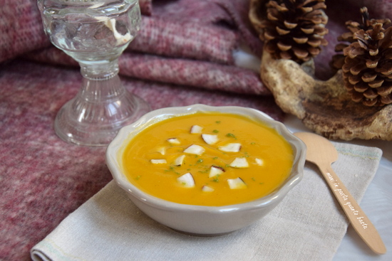 Butternut squash soup with coconut milk and lime