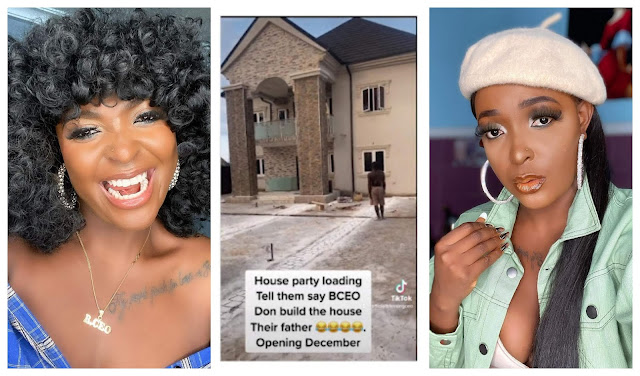 Blessing Okoro called out for showing off her Baby daddy's house and claiming its hers