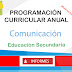 Programación Curricular Anual Nivel Secundaria – Comunicación [Formato Editable]