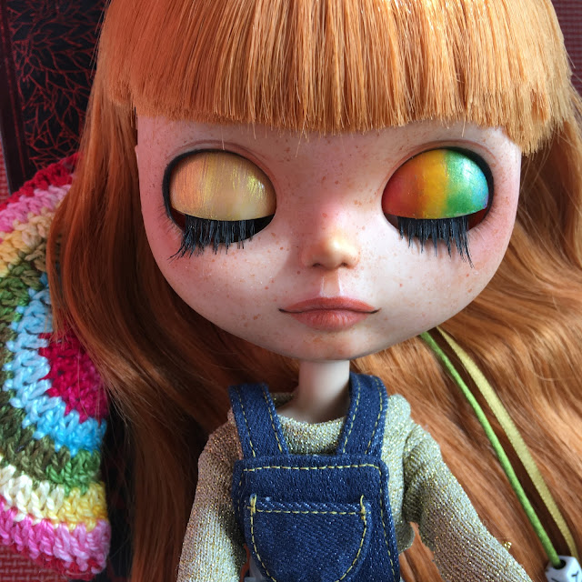olhos pintados da boneca blythe customizada
