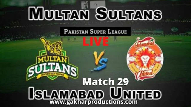 islamabad united vs multan sultans live psl match 29 on ptv sports