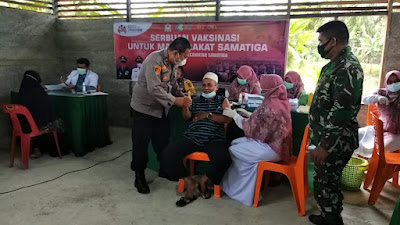 Makoramil 09/Sama Tiga Menjadi Sentra Vaksinasi Bagi Masyarakat Umum