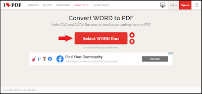 Convert File Word ke PDF Melalui Website I Love PDF