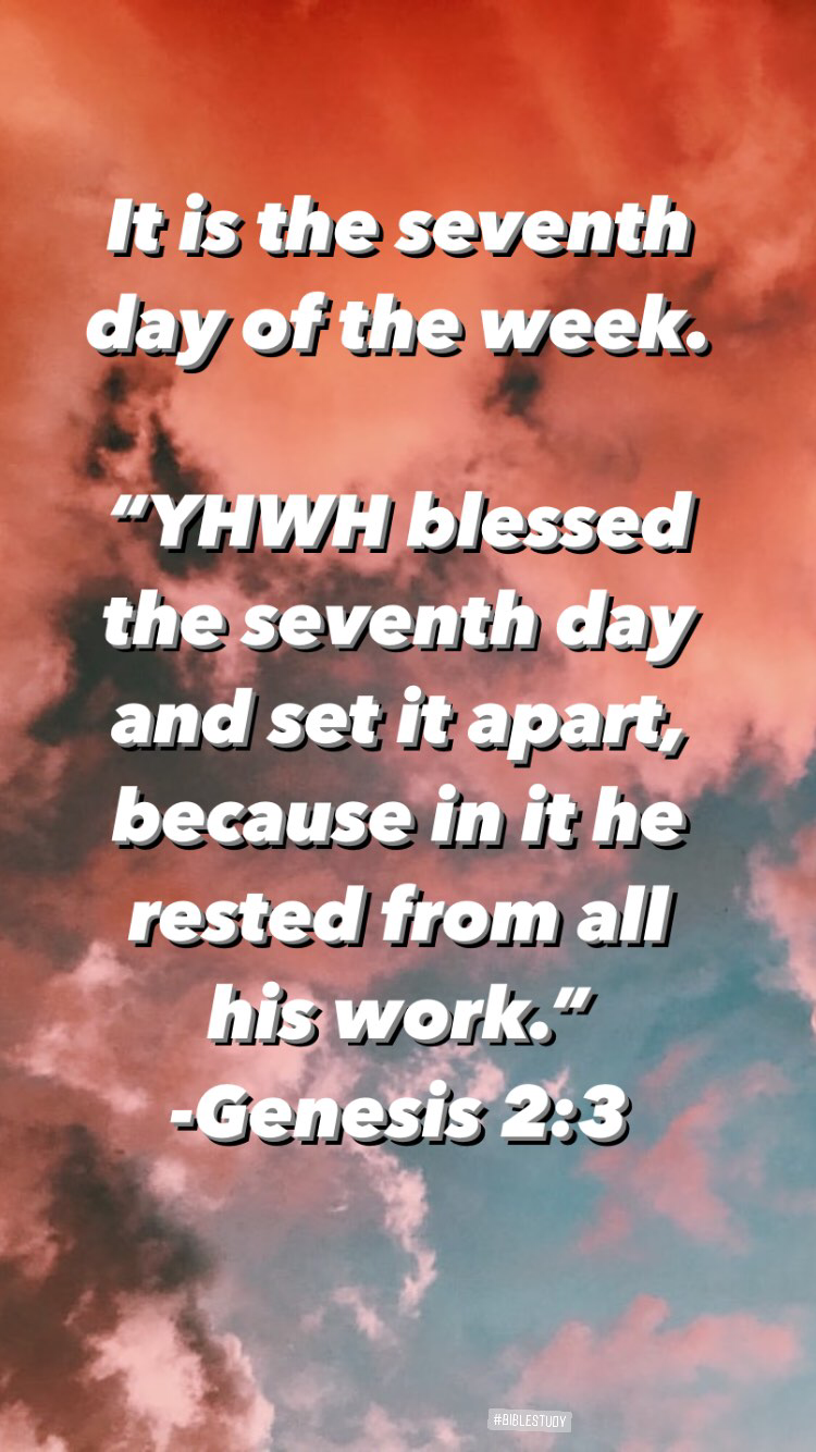 The Creator's Sabbath is on the seventh day of the week | Land of Honey