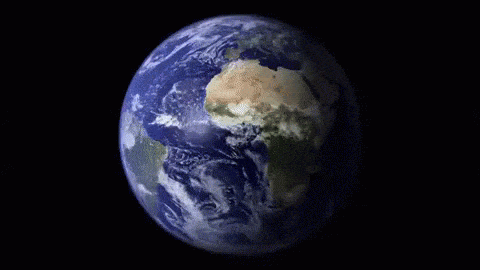 Rotation of earth animated gif