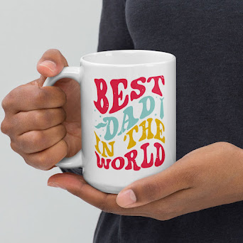 Best Dad in the World White Ceramic Mug for Father's Day!