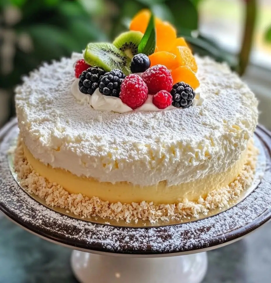 Classic Coconut Ricotta Cream Cake