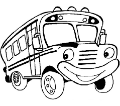 Free school bus coloring page