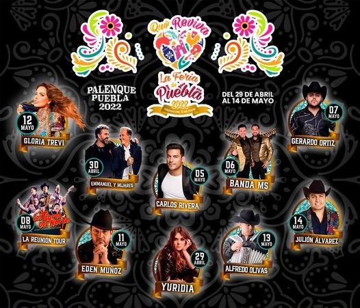 Palenque Feria de Puebla 2022 Conciertos