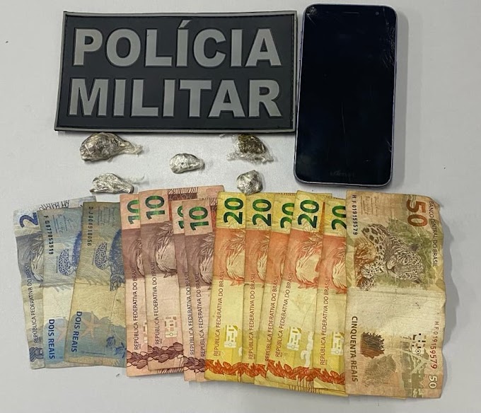 MACONHA E R$ 196,00:  GPM de Elesbão Veloso prende suspeito por tráfico.