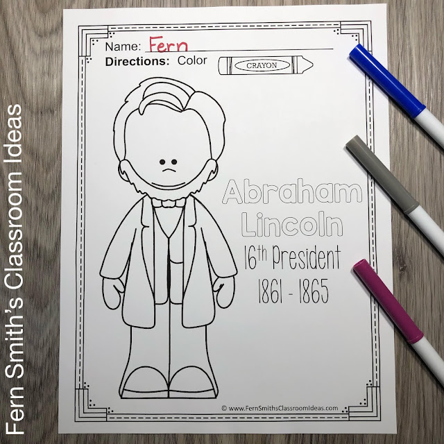 Click Here to Get This Presidents Day Coloring Pages With George Washington and Abraham Lincoln For Your Students TODAY! Just Print and Pass Out!