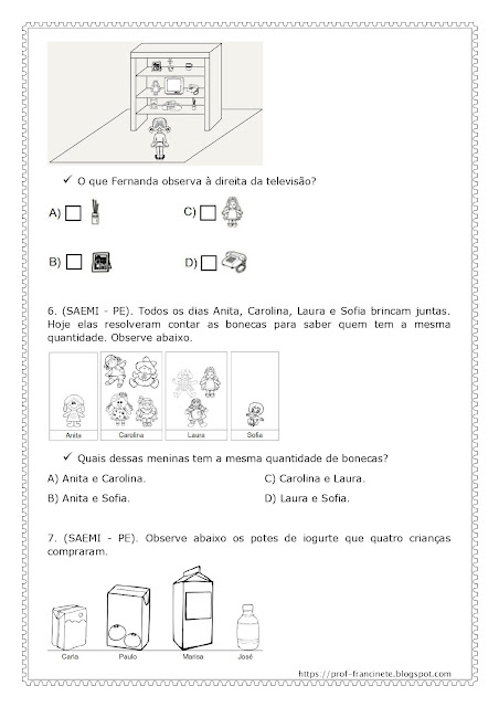 Simulado de Matemática 2º e 3º ano – Habilidade 03