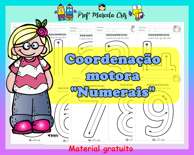 Coordenação Motora - números de 1 a 9