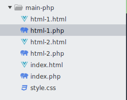 Isi file PHP yang tercampur dengan file-file HTML