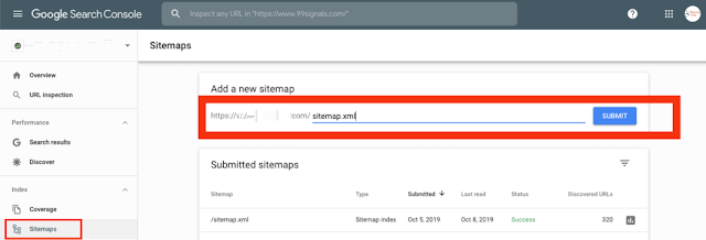 how to submit Xml Sitemap in Google search console