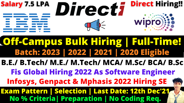 Directi Off Campus Drive for 2022 Batch