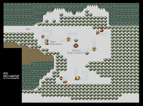 Romancing Saga 2 Mu Habitat Map