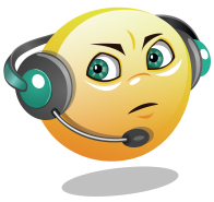 Um emoji de um rosto redondo e amarelo usando um headfone