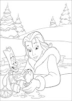 Beauty and the beast coloring page