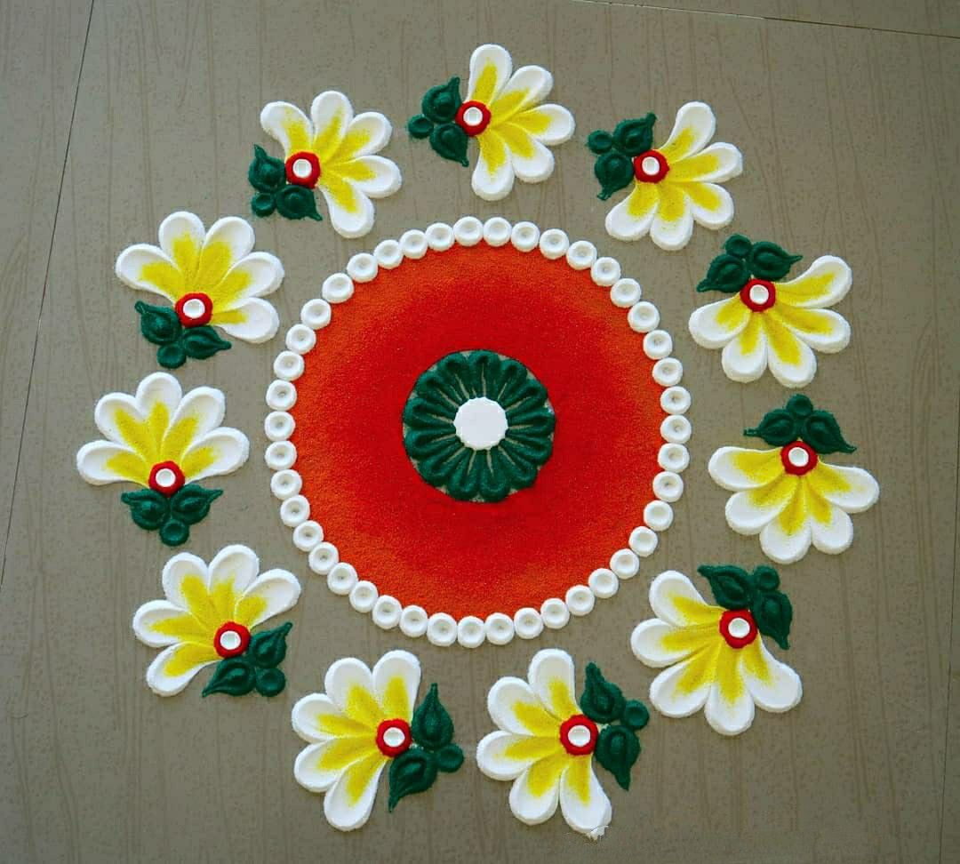 Easy diwali rangoli design 2021