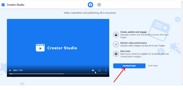 This is Facebook creative studio screenshot dashboard for Facebook video monetization