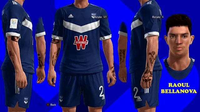 Raoul Bellanova Face + Tattoo For PES 2013