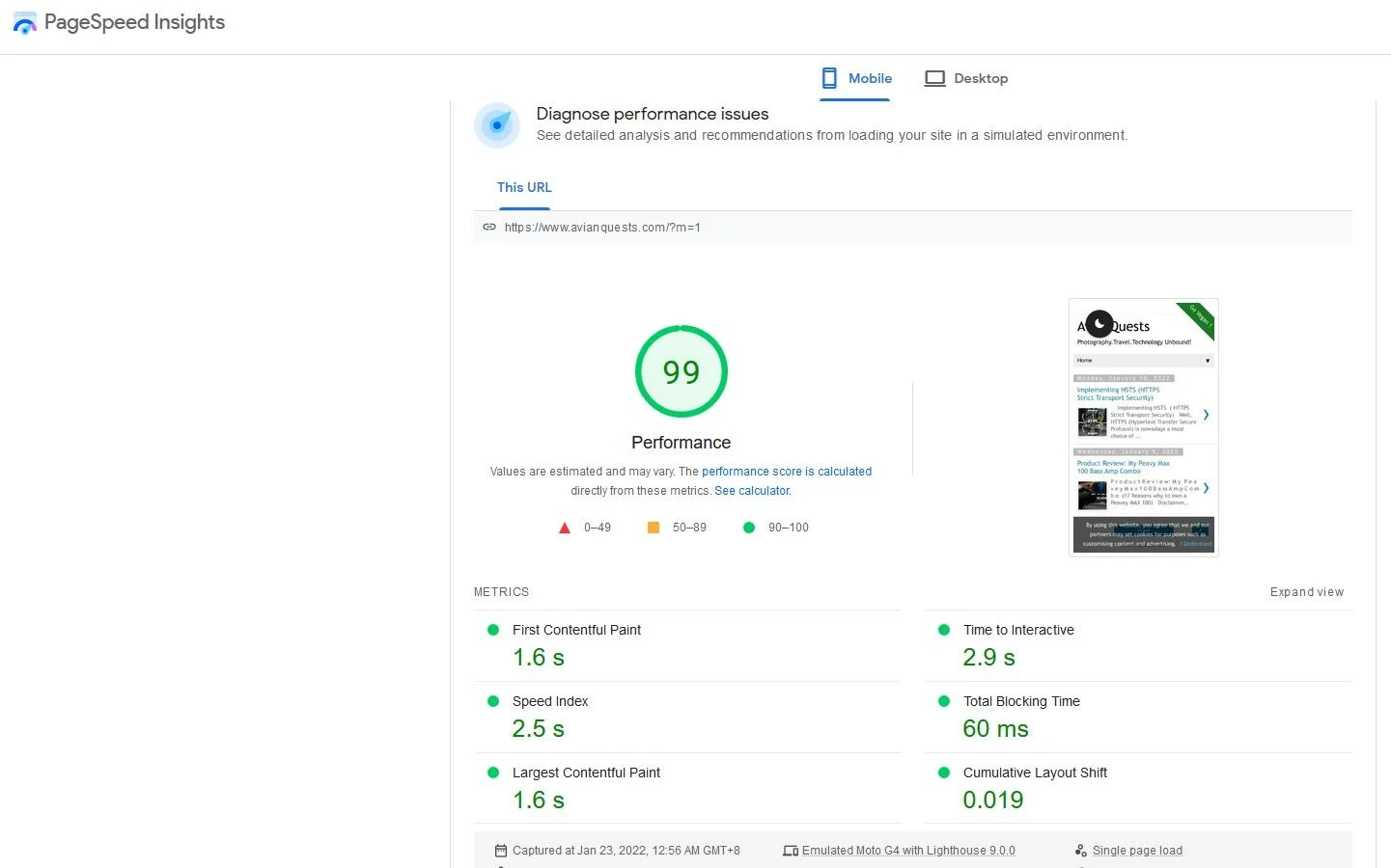 Google PageSpeed Insights