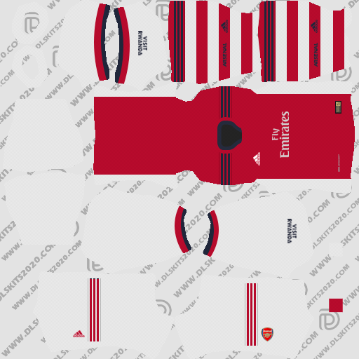 Fc Arsenal Kits 2021-2022 Adidas for Dream League Soccer 2022 (Home)