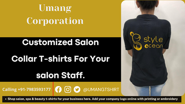 Customized Salon Collar T-shirts For Your salon Staff. Cotton Spa Uniform T-Shirt, Spa Beauty Salon Beautician T-Shirts, Custom Spa Uniform T-Shirts online from Umang Corporation. Spa Uniforms T-Shirts Supplier In Delhi Noida Gurgaon Faridabad Mumbai Lucknow Kolkata